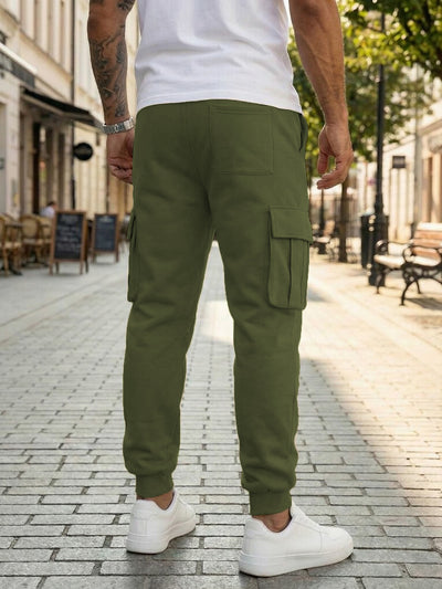 Pantalones de Trabajo Casual para Hombre con Múltiples Bolsillos y Cordón Ajustable - Image 17