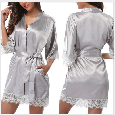 Camisón Largo de Seda Helada Talla Grande Sensual - Image 5