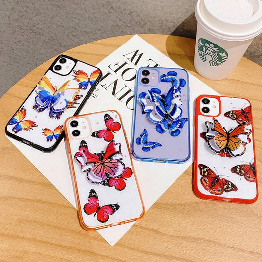 Funda para teléfono con mariposa y soporte - Image 3