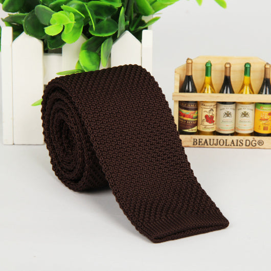 Corbata Tejida Unicolor para Hombre - Image 26