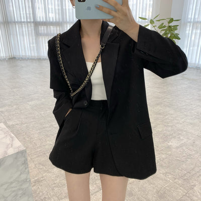 Blazer Suelto Primavera con Short A-Line de Cintura Alta para Mujer - Image 15