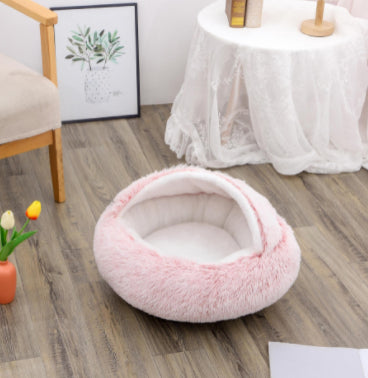 Cama 2 en 1 para Perros y Gatos - Cama Cálida de Felpa Suave Tipo Casa - Image 140