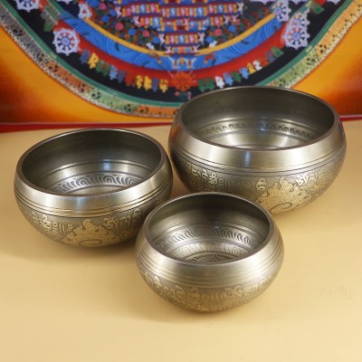 Cuenco Tibetano de Meditación Yoga Hecho a Mano