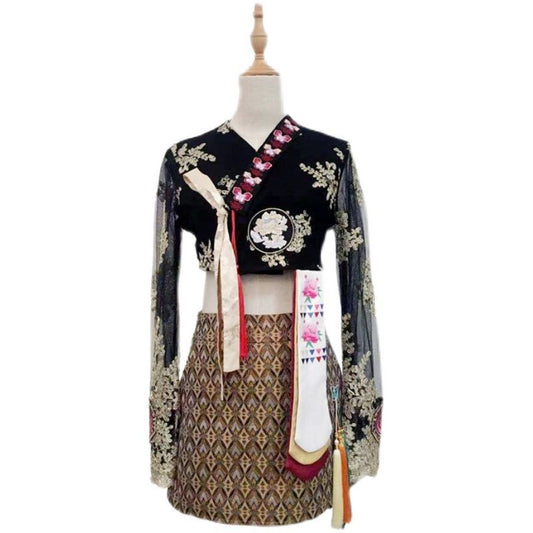 Conjunto de Falda de Danza con Bordados Elegantes para Mujer - Image 2
