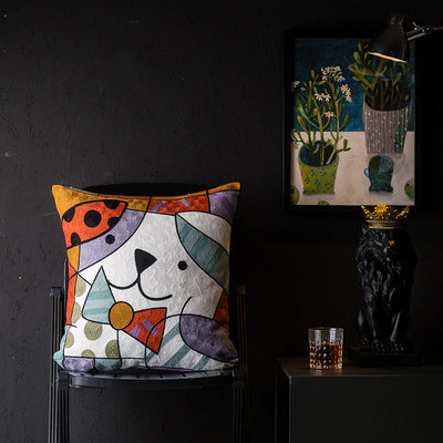 Funda de Almohada Abstracta con Diseño de Viento - Image 49