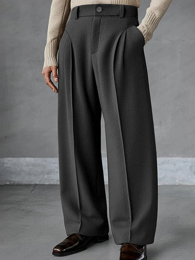 Pantalones Machete de Cintura Alta y Pierna Ancha para Hombre - Image 8