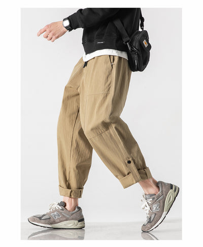 Pantalones Casuales Holgados con Detalles de Patchwork para Hombre - Image 15