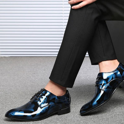 Zapatos de Vestir Casual para Hombre Talla Grande - Cuero Brillante Premium