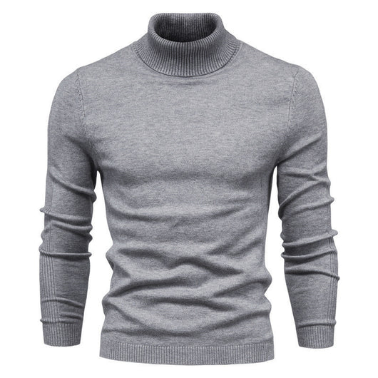 Suéter Cuello Alto Slim Fit Básico para Hombre - Abrigo Casual Invierno - Image 13
