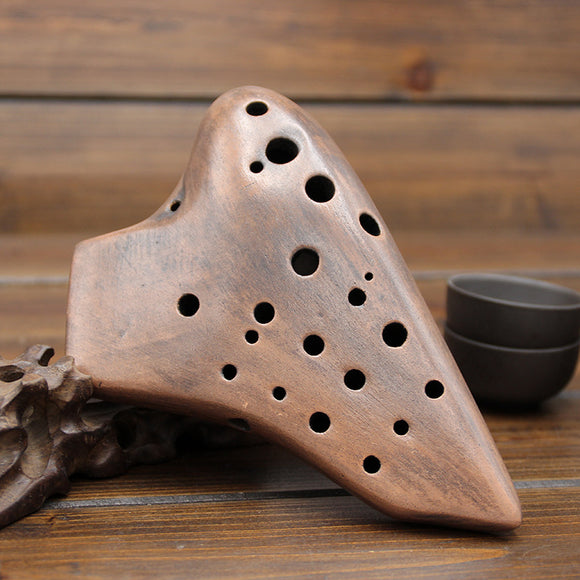 Ocarina de Tres Tubos Afinación Do - Sonido Medio Profesional
