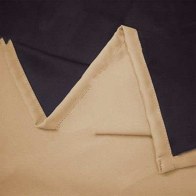 Close-up of a navy blue blackout curtain, showcasing the fabric texture and the black lining on the back. - Image 21