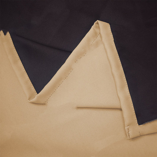Close-up of a navy blue blackout curtain, showcasing the fabric texture and the black lining on the back. - Image 21