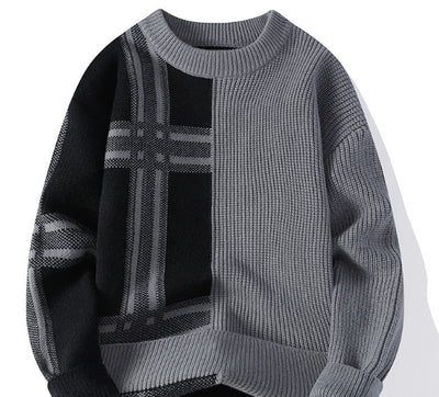 Suéter Casual de Cuello Redondo Tejido para Hombre - Image 14