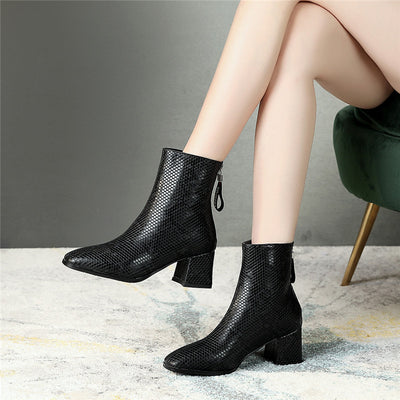 Botas para Mujer con Tacón Grueso y Talla Grande - Image 3