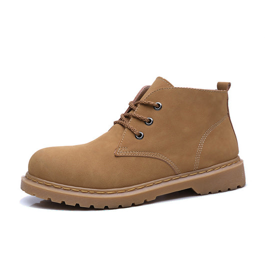 Botas Altas Retro con Cordones para Hombre - Estilo Outdoor