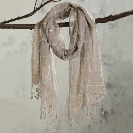 Bufanda Artística de Algodón y Lino para Mujer - Chal Largo Versátil Cuatro Estaciones - Image 30