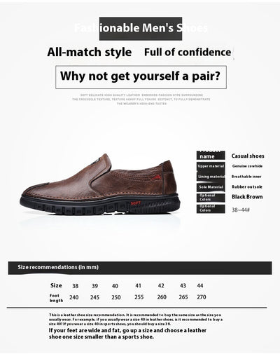 Zapatos Casuales de Cuero para Hombre con Suela Antideslizante y Transpirabilidad - Image 7