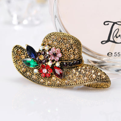 Broche Vintage Oro Antiguo con Diamante Diseño Sol - Image 7