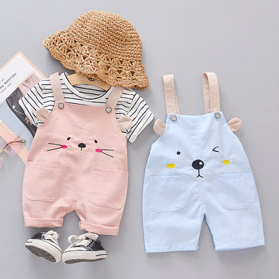 Conjunto Infantil Dos Piezas con Babero - Playera Cuello Redondo Manga Corta - Image 4