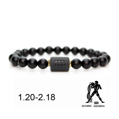 Pulsera de Piedra Natural Ágata Negra Mate para Hombre - Image 12