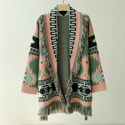 Suéter Bohemio de Cachemira con Flecos
