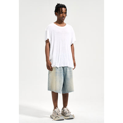Shorts de Mezclilla Retro Holgados para Hombre - Estilo Verano - Image 14