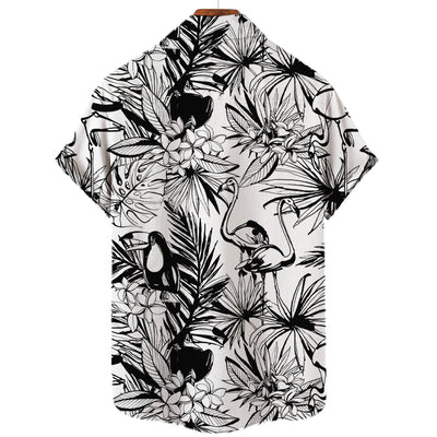 Camisa Hawaiana Tropical con Impresión 3D Digital de Animales de Selva para Hombre - Image 12