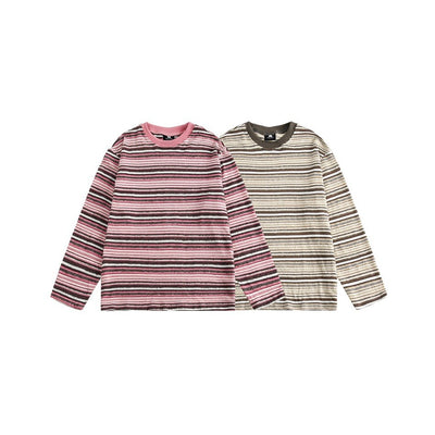 Camiseta a Rayas de Manga Larga - Sudadera Versátil para Hombre y Mujer - Image 5