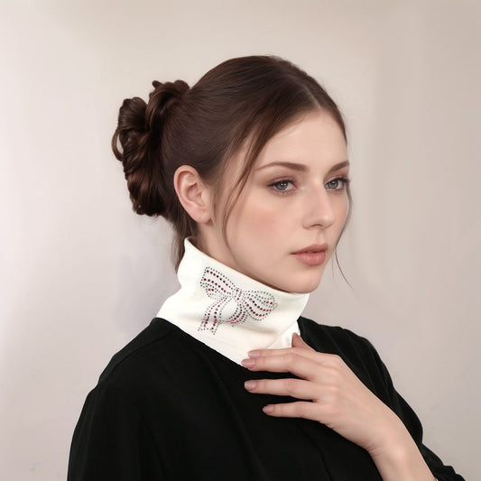 Pañuelo Cuello Moño con Diamantes de Poliéster para Mujer - Image 2