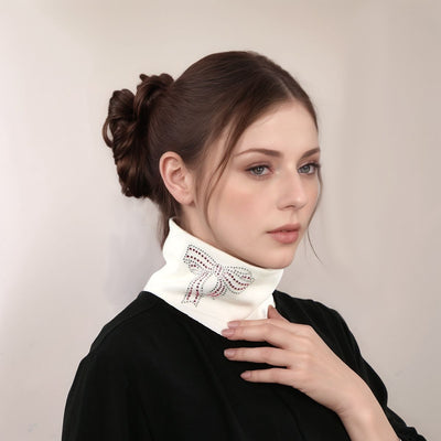 Pañuelo Cuello Moño con Diamantes de Poliéster para Mujer - Image 2
