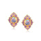 Aretes Ópalo Degradado con Esmalte Brillante