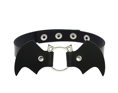 Choker de Cuero Negro Ajustable con Encaje - Image 9