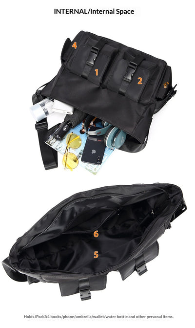 Bolsa Crossbody de Lona Utilitaria Estilo Japonés para Hombre - Image 7
