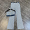 Pantalón Talle Doble con Cutout y Top Tubo