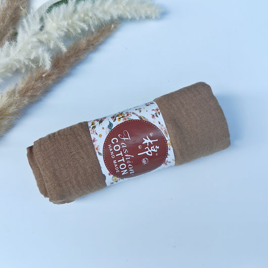 Pañuelo de Algodón y Lino Arrugado Monocromático - Image 35