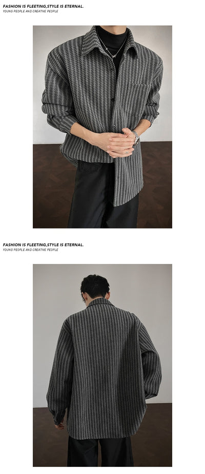 Chaqueta Camisa Hombre Espiga Atrevida Estilo Chanel - Image 12