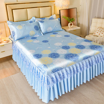 Juego de Cama de 3 Piezas con Sábana Bajera de Fibra Viscosa Premium - Image 33