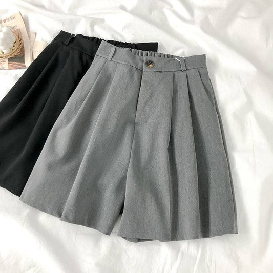 Pantalones Grises de Verano para Mujer - Corte Recto Tela Ligera