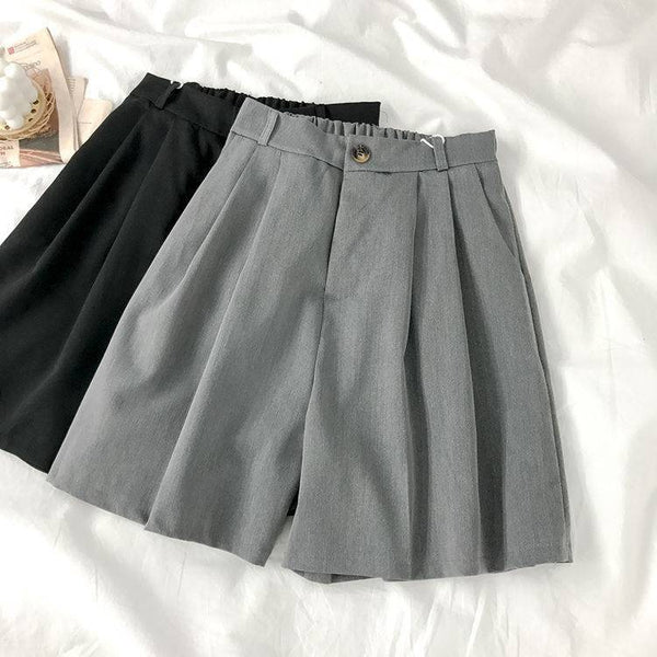 Pantalones Grises de Verano para Mujer - Corte Recto Tela Ligera