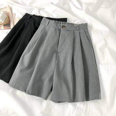 Pantalones Grises de Verano para Mujer - Corte Recto Tela Ligera