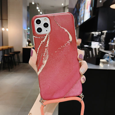 Funda para iPhone con Patrón Mármol y Cordón Ajustable - Image 14