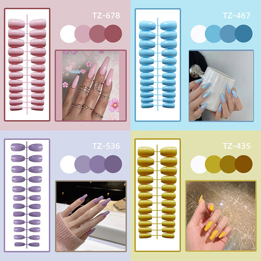 Uñas Postizas Trapecio Corto Efecto Brillo - Image 2