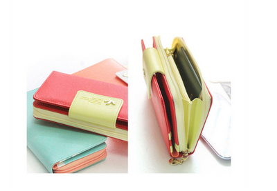 Billetera Retro con Cierre Largo para Mujer - Monedero Clutch con Clip para Billetes - Image 5