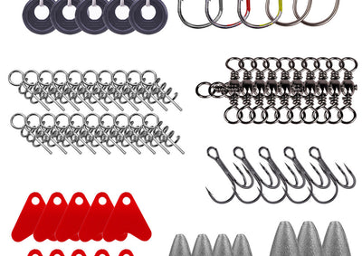 Kit Completo de 257 Accesorios para Pesca - Anzuelos, Señuelos y Equipos Texas - Image 11