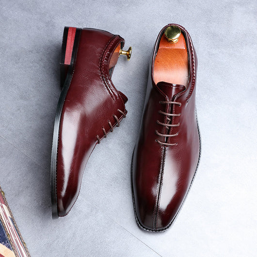 Zapatos de Cuero para Hombre con Punta Cuadrada - Tallas Grandes - Image 6