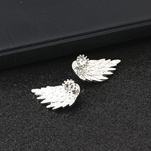 Aretes de Alas de Ángel con Diamantes - Image 2