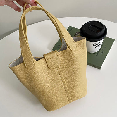 Bolso de Cuero Suave con Patrón Lychee - Diseño Minimalista y Casual
