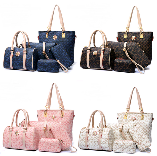 Bolsa Madre Convertible con Patrón de Flechas - Set 5 Piezas Estilo Europeo - Image 4