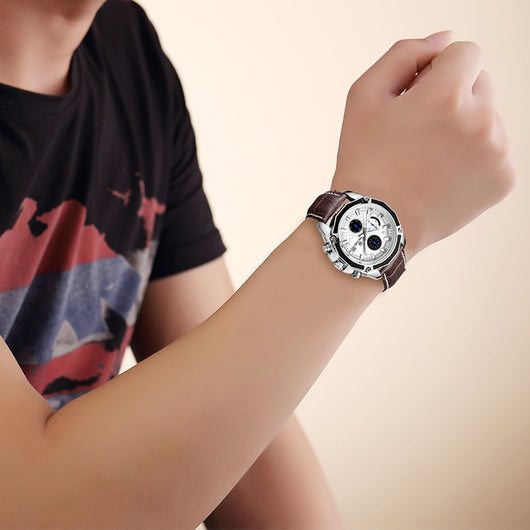 Reloj de Cuero Multifuncional para Hombre - Image 4