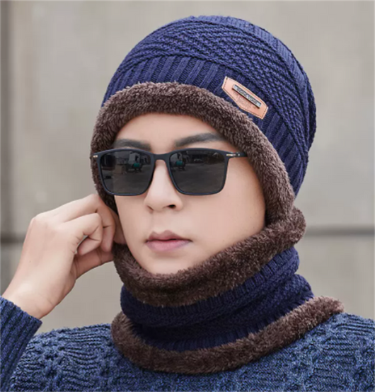Gorro de Lana Grueso Tejido con Forro Polar para Hombre - Image 37